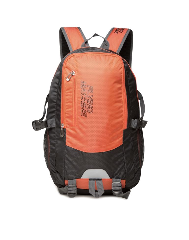 Flying Machine UniSex Orange Casual Wear Backpack